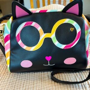 BETSEY JOHNSON LUV BETSEY CAT RAINBOW Shoulder Bag Purse-Nice Preloved Condition